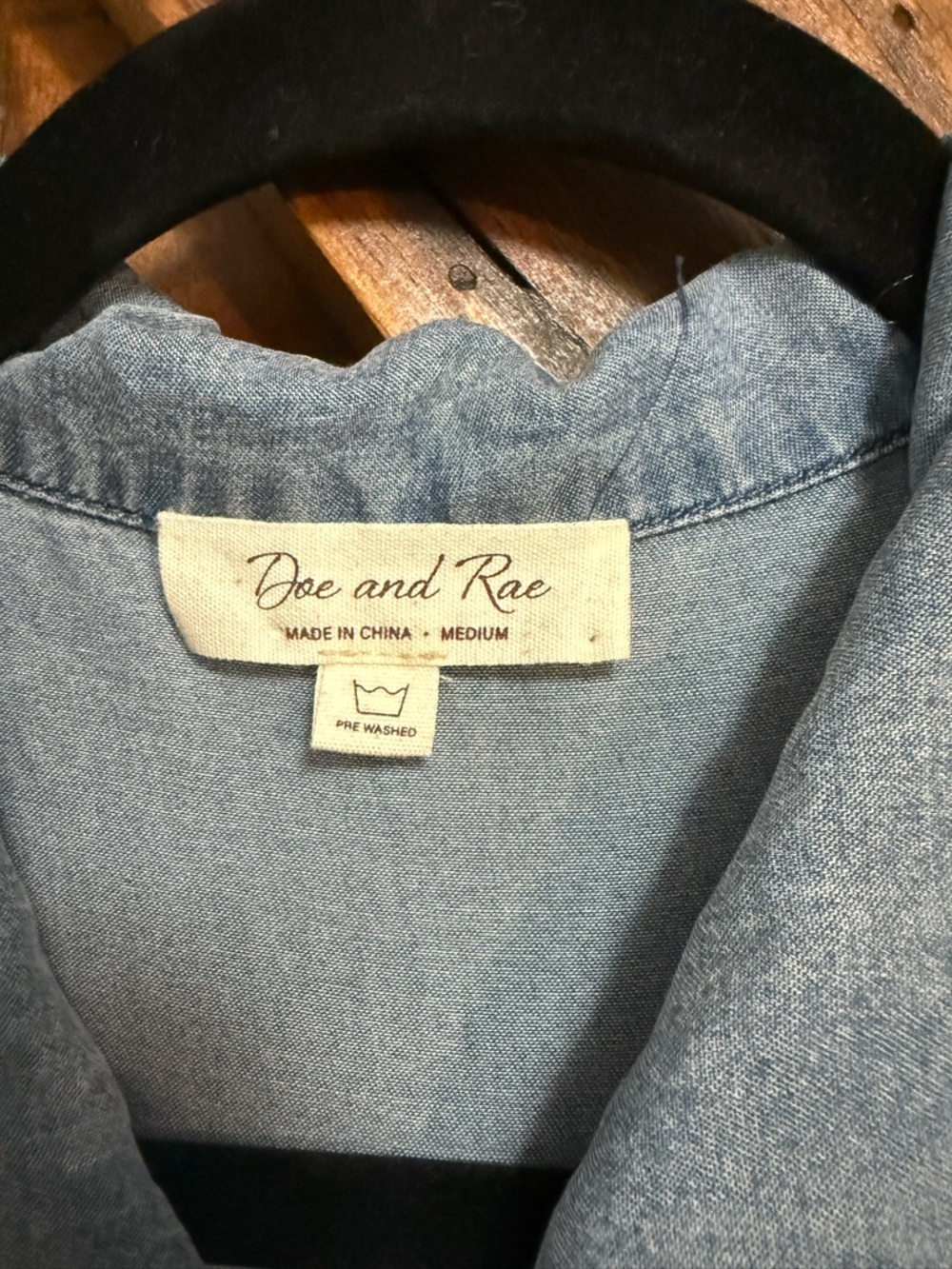 Doe & Rae Light Blue Denim Button-Front Dress - Picture 5 of 5
